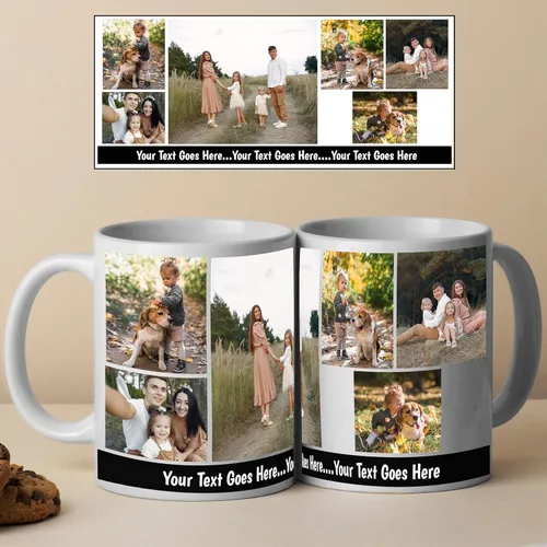 Vista 13 de Custom Ceramic Photo Mug - Personalized Coffee Cup - Customize with Images, Text, Photos, Logos - Taza de café personalizadas - Color and