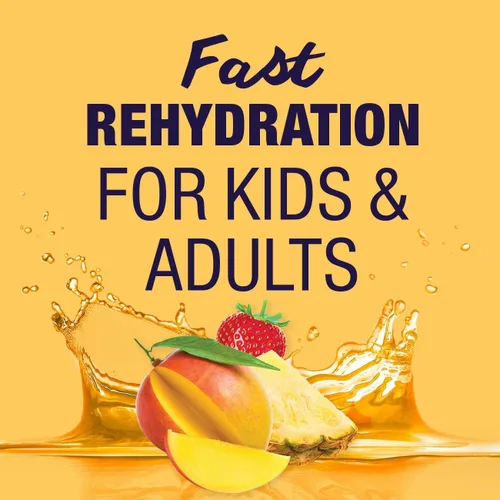 Vista 3 de Pedialyte AdvancedCare Solución de electrolitos 1 litro con prebióticos Preactiv bebida de hidratación fruta tropical