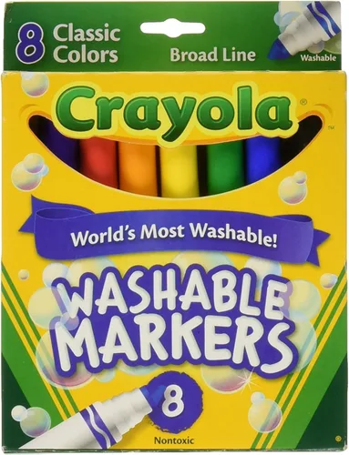 Marcadores lavables de línea ancha Crayola de 8 unidades