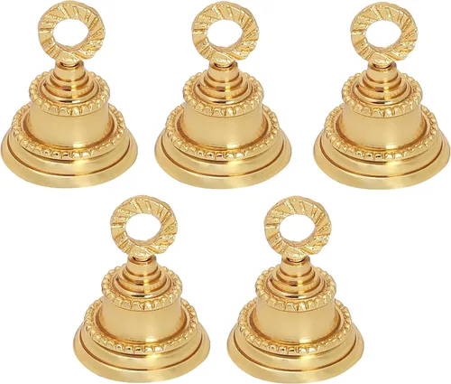 Vista 9 de Juego de campanas de latón liso de 2 pulgadas, decoración de Navidad, cascabel, cascabel, manualidades, decoración de Navidad, decoración del hogar