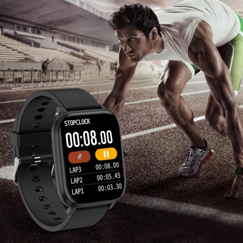 Vista 3 de Reloj inteligente para hombres y mujeres, compatible con iPhone, Samsung, teléfono Android, pantalla táctil completa de 1.83 pulgadas, IP68