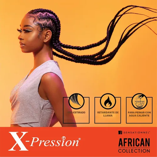 Vista 5 de Sensationnel X-Pression - Trenzas prestiradas, 3 unidades, 58 pulgadas, paquete de 1 unidad, 1B