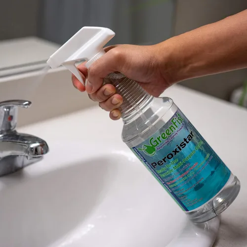Vista 2 de GreenFist PeroxiStar - Limpiador multiusos de peróxido de hidrógeno (vidrio, alfombra, quitamanchas) (1 cuarto de galón, 32 onzas, paquete de 3)