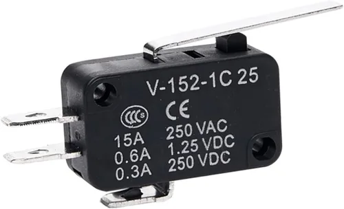 Vista 5 de HEXEH Interruptor de límite Micro Interruptores de viaje de límite de contacto plateado autorreset momentáneo V-15 V-151 V-152 V-153 V-154 V-155