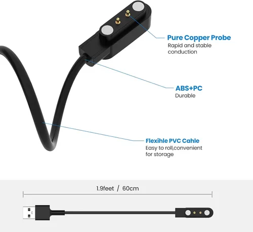 Vista 6 de VeryFit - Cargador de reloj inteligente para IDW13/IDW16/IDW19/IDW25/IDW26/IDW28/ID208