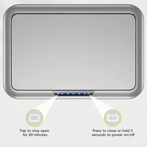 Vista 8 de Cubo de basura EKO Vintage de 50L / 13.2 galones con sensor de movimiento, con doble compartimento de 32L + 18L, bote de basura de acero inoxidable