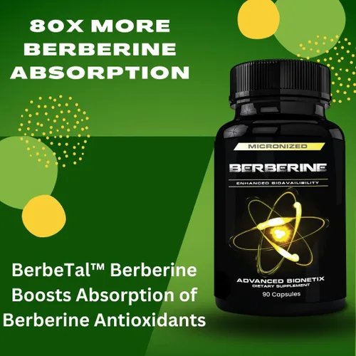 Vista 7 de Advanced Bionetix Suplemento de berberina micronizada de biodisponibilidad avanzada de 1500 mg All Natural w/BerbeTal™ Support. 90 cápsulas totales