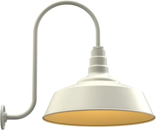 Vista 36 de Steel Lighting Co. Redondo - Luz de granero Montaje en pared al aire libre Cúpula de 20 pulgadas Cuello de cisne de 16 pulgadas Luz grande
