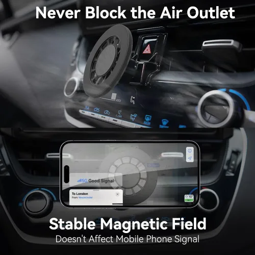 Vista 3 de Car Phone Holder for Toyota Corolla 2020-2023, Magnetic Air Vent Mount, Custom Fit for All Phones