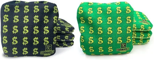 Vista 11 de Bolsas Profesionales de Cornhole de Doble Cara - 16 oz 6x6 con Relleno de Resina Premium - Bolsas de Frijoles Pro de Torneo Oficial