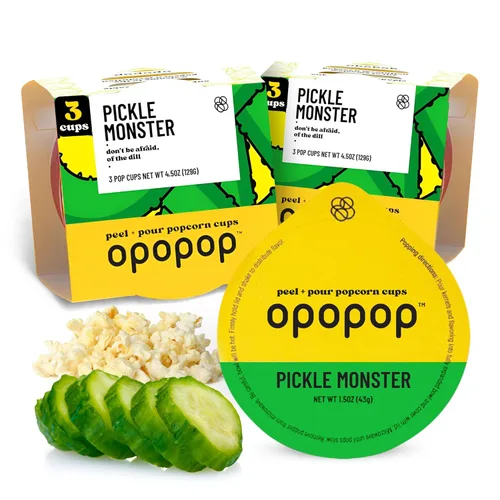 Vista 11 de OPOPOP Palomitas de microondas - Paquete de 6 tazas de palomitas de cumpleaños estilo pastel de cumpleaños, granos de palomitas de maíz gourmet sin