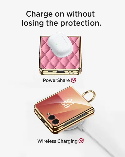Vista 6 de Miimall Funda para Samsung Galaxy Z Flip 7, a prueba de polvo, anillo y protector de pantalla, cuerpo completo, antideslizante, duro, resistente, a