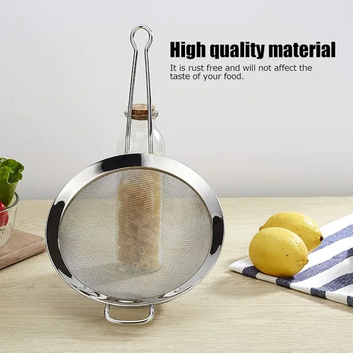 Vista 4 de Tyenaza Stainless Steel Fine Mesh Oil Strainer Flour Colander Sieve Sifter Filter Kitchen Tool