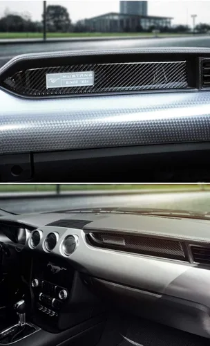 Vista 5 de GZXinWei Tira de Decoración de Tablero de Fibra de Carbono para Interior de Automóvil Pegatina de Estilo de Coche Panel de Moldura Accesorios