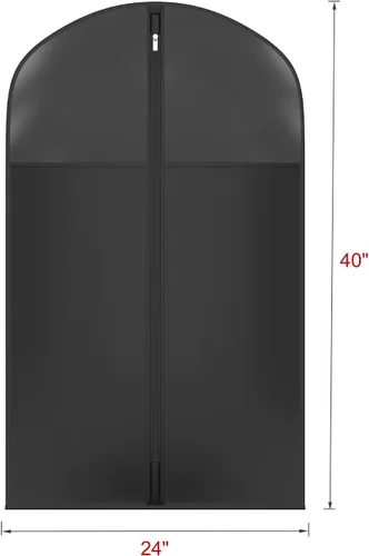 Vista 2 de Univivi Bolsa para Trajes Bolsa de Ropa para Colgar Ropa, 40" Ligera con Cremallera Completa Lavable Funda para Trajes con Ventana Grande Visible