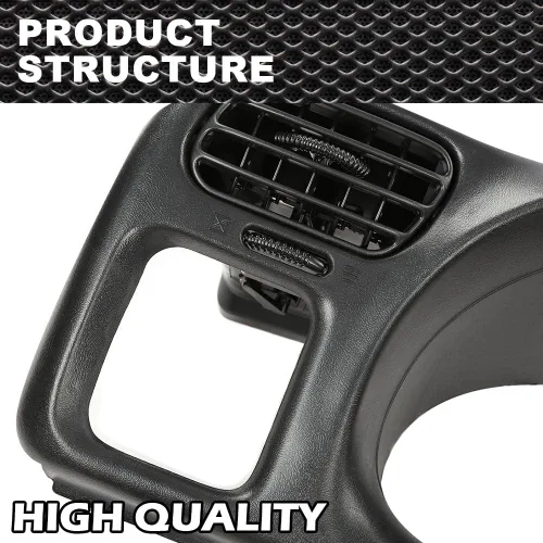 Vista 6 de CROSSDESIGN Cubierta de tapa de salpicadero compatible con Blazer S10 Jimmy Sonoma 1998 1999 2000 2001 2002 2003 2004 Blazer S10 Jimmy Sonoma Negro