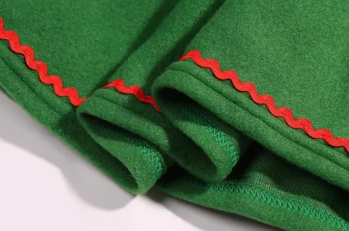 Vista 6 de Gorkonpy Disfraz de elfo para niñas y niños, traje de Navidad