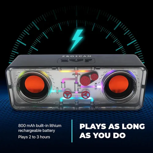 Vista 3 de Altavoz Bluetooth portátil - Altavoces duales inalámbricos Altavoz Bluetooth pequeño con luces Entrada de tarjeta AUX y TF Ideas de regalos