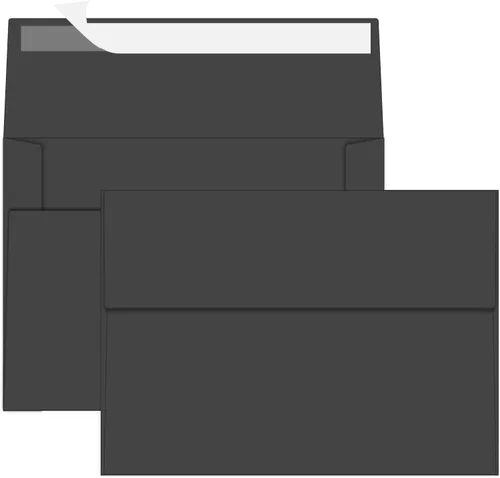 Vista 14 de 100 Paquetes Sobres Negros de 4 x 6 pulgadas para Tarjeta de Invitación, Sobres Pequeños A6 Autoadhesivos para Bodas, Fiestas de Cumpleaños, Baby