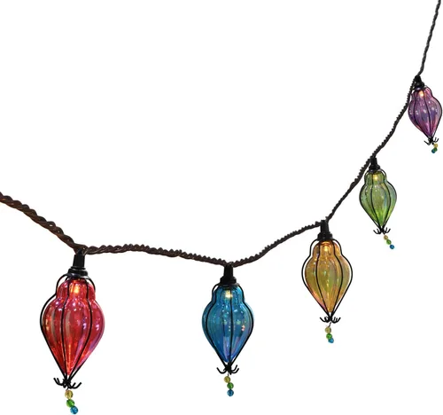 Vista 10 de Vigdur Cadena de luces multicolor para exteriores con 10 focos, impermeable, conectable, luz para interior y exterior, patio, para fiesta, boda