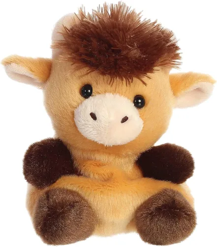 Aurora® Adorable Palm Pals™ Hubert Highland Cow™ - Animal de peluche, juego de bolsillo, diversión coleccionable, marrón, 5 pulgadas