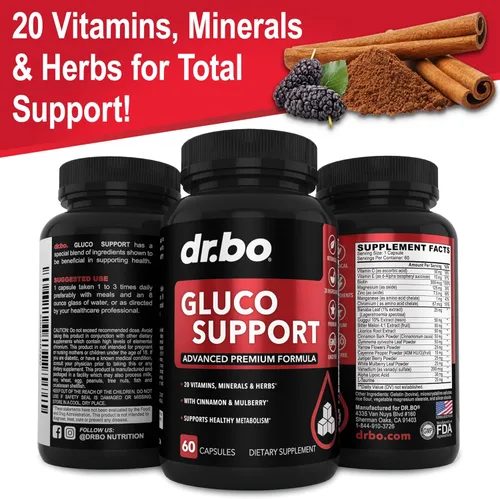 Vista 8 de Gluco Support Suplemento Cápsulas – Suplementos para aumentar el metabolismo, píldora de fórmula a base de vitaminas – Ultra Balance Optimizer