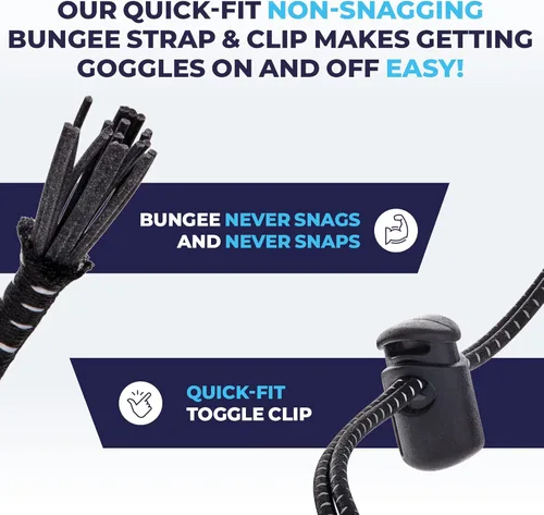 Vista 6 de Gafas de natación de carreras antivaho con correa elástica, estuche rígido y gafas de natación adicionales, paño de limpieza de microfibra