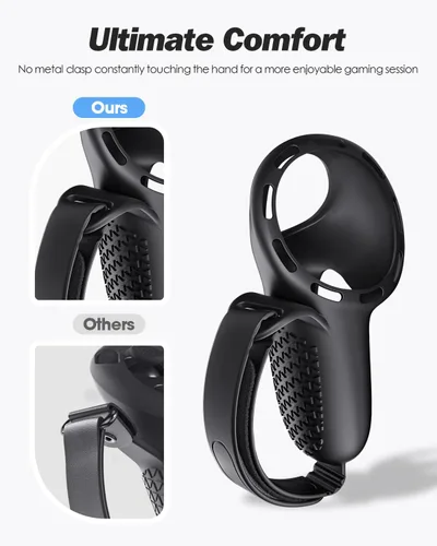 Vista 4 de SUPERUS Controller Grips Cover for Meta Quest 3, Anti-Slip Texture - VR Accessories Compatible with Oculus Quest 3, Silicone Controller Grips Cover
