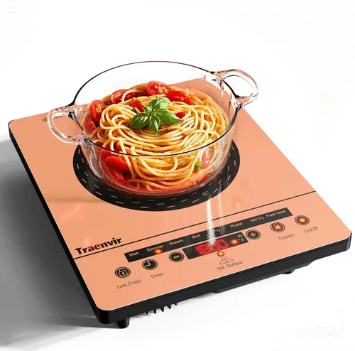 Vista 8 de Estufa eléctrica de 2 quemadores, estufa eléctrica de dos quemadores de 24 pulgadas, encimera de 2000 W y placa de cerámica integrada