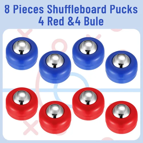 Vista 5 de Gejoy Mini Shuffleboard Discos de Repuesto Equipo de Mesa Rodillos Set Shuffleboard Curling Accesorios