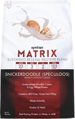 Vista 10 de Syntrax Nutrition Matrix - Mezcla de proteína de liberación sostenida, galletas y crema 2 libras. Verdaderos trozos de galleta