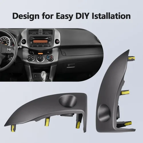 Vista 4 de Tira de cubierta central para salpicadero compatible con Toyota RAV4 Base Limited EV Sport 2006-2012 modelos seleccionados, panel de instrumentos