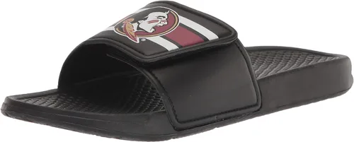 Vista 4 de FOCO, Sandalias deportivas estilo chancletas de la NCAA para hombre con logotipo de equipo universitario Legacy con rayas