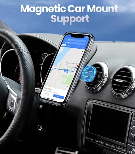 Vista 6 de Shields Up Funda para iPhone 11 con soporte, funda transparente con soporte de doble anillo [ajustable y plegable] a prueba de golpes para iPhone 11