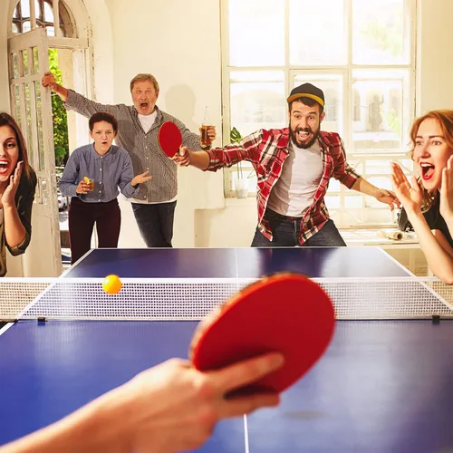 Vista 6 de PATIKIL Reemplazo de red de tenis de mesa, accesorios de equipo de tensión de red de ping pong, PE espesar para interiores y exteriores, azul