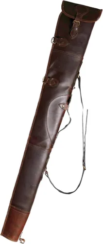 Hulara Genuine Leather Rifle Case Western Rifle Scabbard Cover fits 16 to 24 Inch Barrel Lenth Shotgun with Adjustable Strap Shooting Gun Cover
