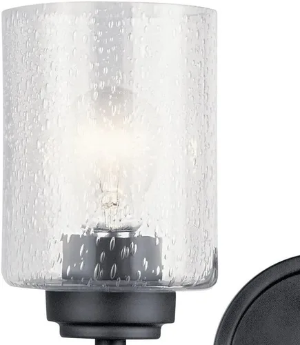 Vista 7 de KICHLER 45885BK Winslow - Lámpara de tocador de 12.75 pulgadas con 2 luces, 150 W totales, color negro