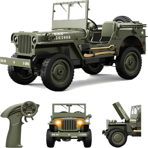 Military RC Rock Crawler, control remoto todo terreno 1/10 para adultos