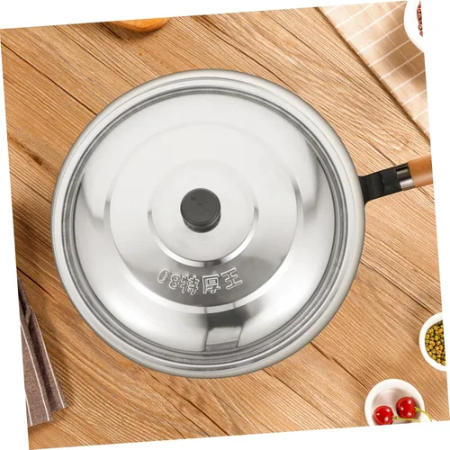 Vista 5 de Recipientes pequeños de vidrio con tapa universal – Tapa de tapa para ollas, tapa de acero inoxidable, se adapta a todas las ollas, sartenes/woks