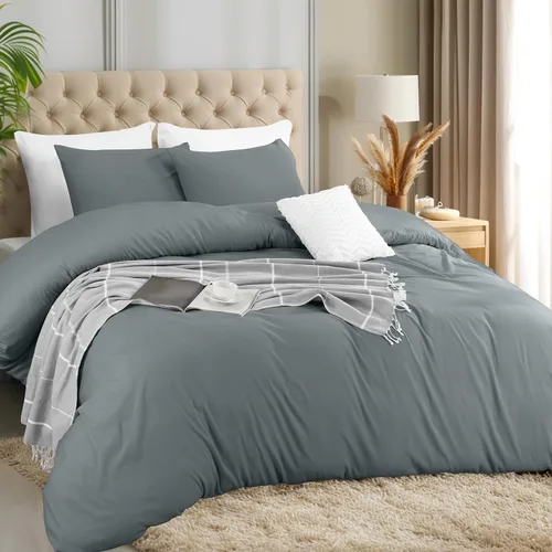 Vista 11 de Utopia Bedding - Juego de funda de edredón con fundas de almohada - 3 piezas de ropa de cama con funda de edredón con cierre de cremallera - 1 funda