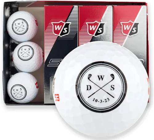 Vista 18 de Pelotas de golf personalizadas, 1 docena, Wilson, diseños personalizados para padrinos de boda, padrino, ushers, oficiales