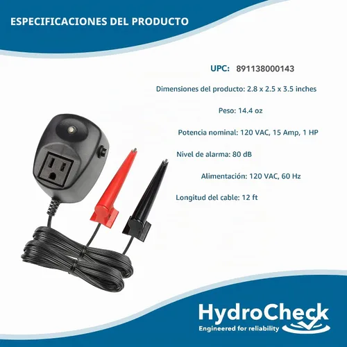 Vista 7 de HC5000T - Interruptor electrónico de bomba de aguas residuales, cable de 12 pies, sin entrada de pozo, sistema de alarma inteligente con sensor