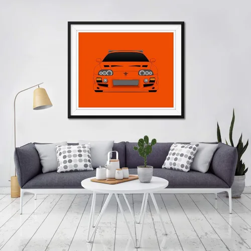 Vista 2 de Custom Car Posters CUSTOMIZABLE COLOR Handmade Poster compatible with Toyota Supra MK4 (A80) (1993-1998) from the Fast and the Furious Print Wall