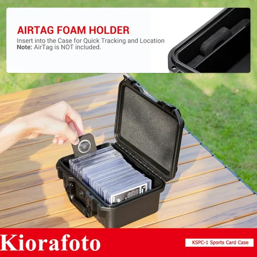 Vista 5 de Kiorafoto Toploader - Caja de almacenamiento, funda rígida impermeable IP67 para más de 100 cargadores superiores de 3 x 4 pulgadas o más de 20