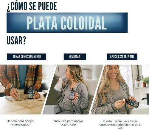 Vista 4 de Plata coloidal bioactiva - 8 oz, botella de vidrio, vegana, dosis seguras con la máxima efectividad - iones nano, 30 PPM - apoyo inmune