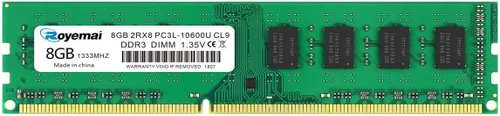 Vista 18 de PC3-10600U 8GB Kit (2X4GB) DDR3 10600 1333MHz PC3-10600 4GB 2Rx8 240-pin Dimm CL9 1.5V Desktop Módulo de memoria RAM