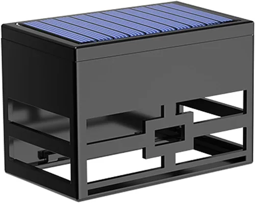 Vista 6 de Lxcom Lighting Luces solares decorativas de pared, luces solares para vallas, luces solares para exteriores, luz de cubierta, impermeable, luces