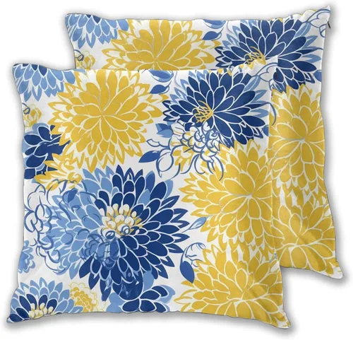 Vista 21 de Juego de 2 fundas de almohada cuadradas de Acción de Gracias, hojas de arce otoñales, fundas protectoras para sofá con cremallera oculta, 16 x 16