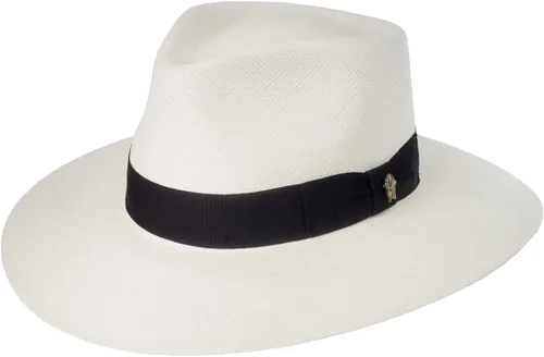 Bigalli Sombrero de Panamá australiano Toquilla de grado 3 con forma de lágrima Sombrero de playa con cinta de grogrén Sombrero de safari para