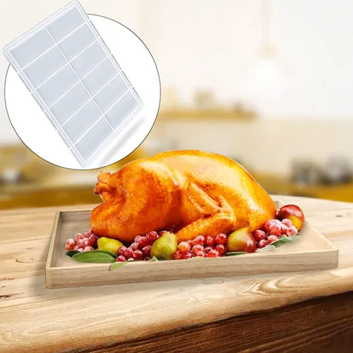 Vista 8 de Rolin Roly Moldes rectangulares grandes de resina para bandeja de silicona, molde de fundición, molde de epoxi para plato de bricolaje, soporte